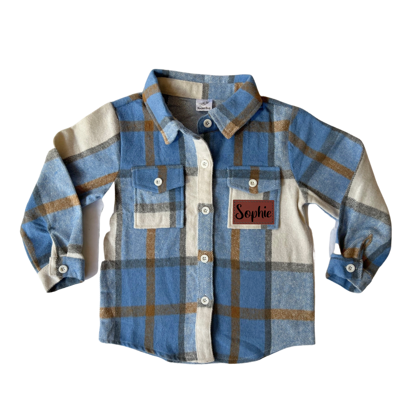 Rocket Bug Personalized Cozy Soft Flannels - Thick, Warm, & Snuggly Jacket - Baby, Toddler, Kids, Boys, Girls