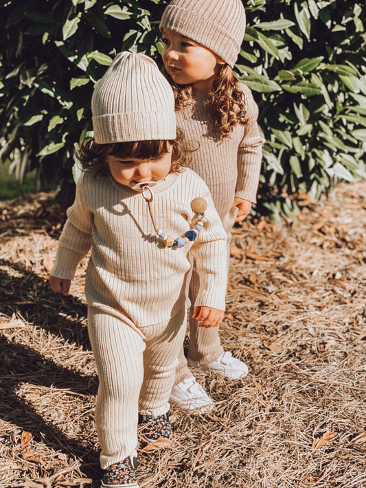 Rocket Bug Soft Knit Baby Set- Matching Long Sleeve Pants, Top, and Hat Set for Boys and Girls