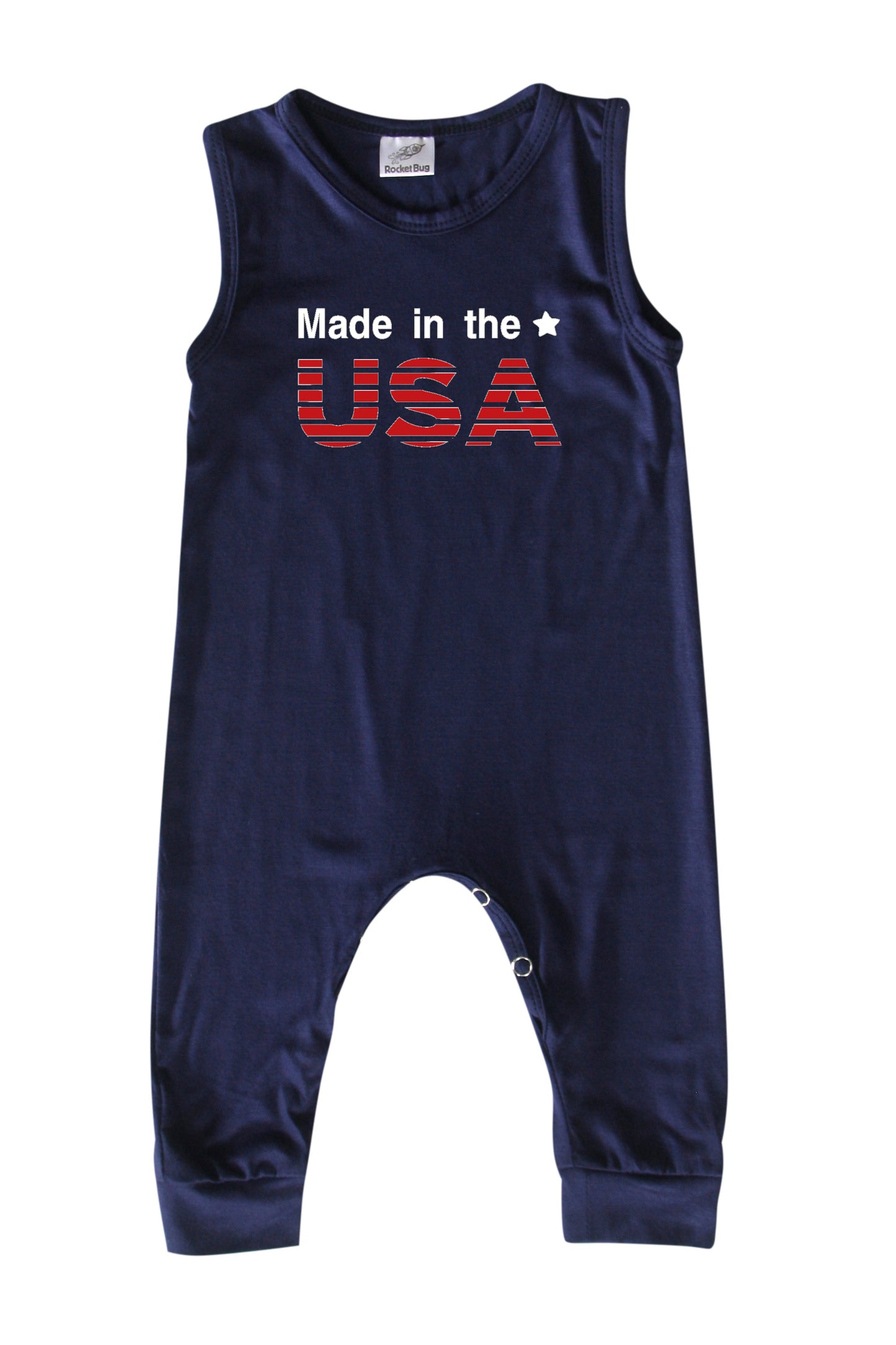 USA Silky Sleeveless Baby Romper for Boys and Girls