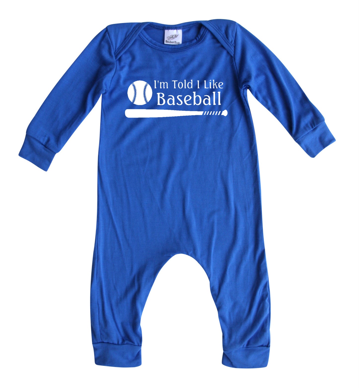 I'm Told I Like Baseball Long Sleeve Romper