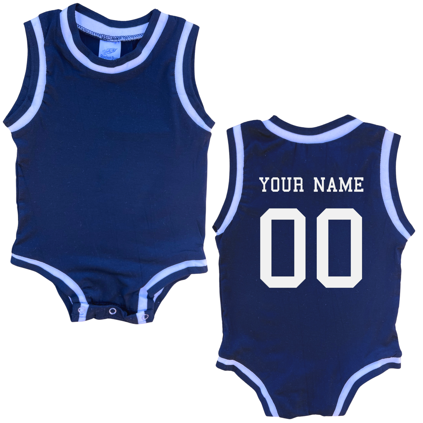 Personalized Sleeveless Basketball Jersey- Personalized with Name and Number (Back Only)