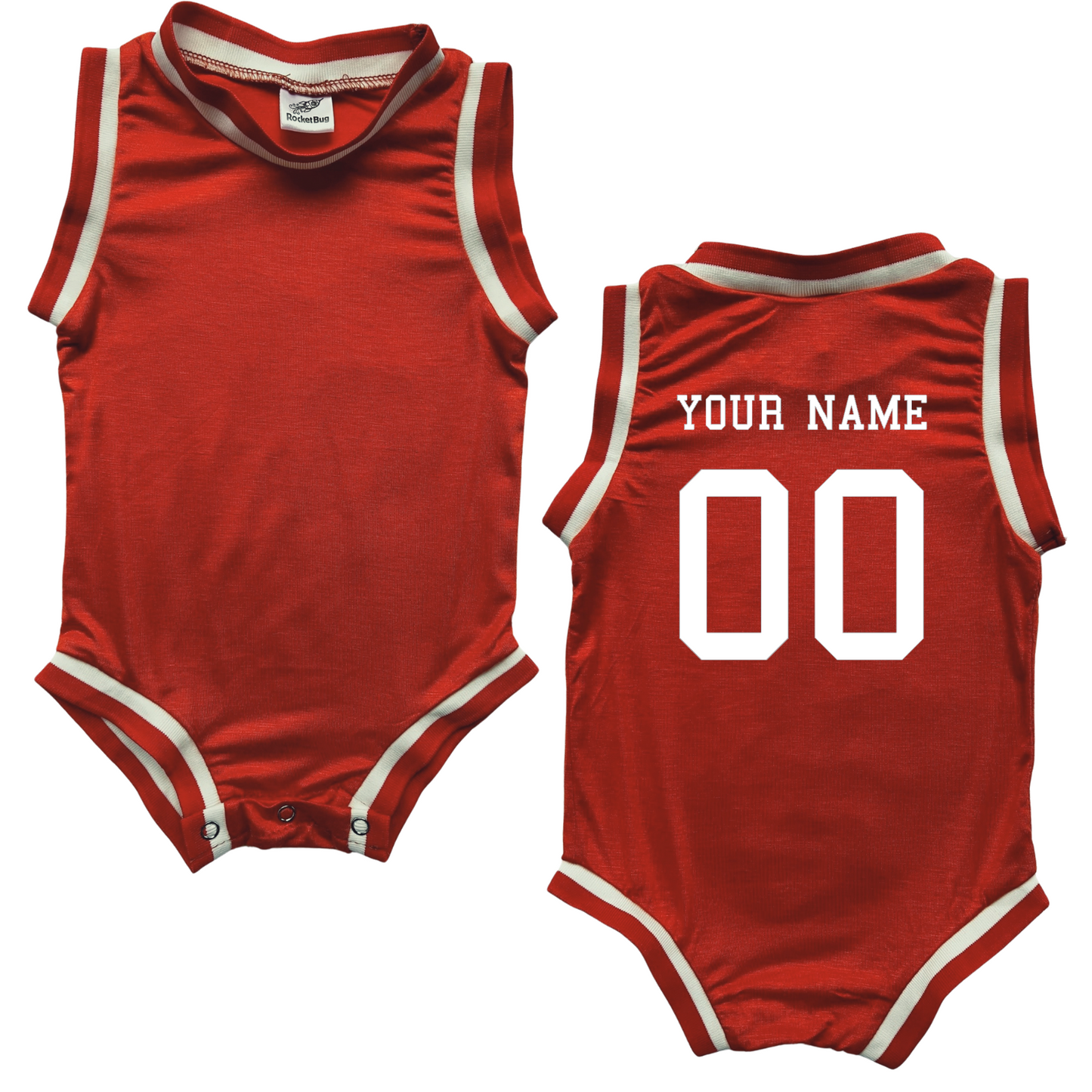 Personalized Sleeveless Basketball Jersey- Personalized with Name and Number (Back Only)