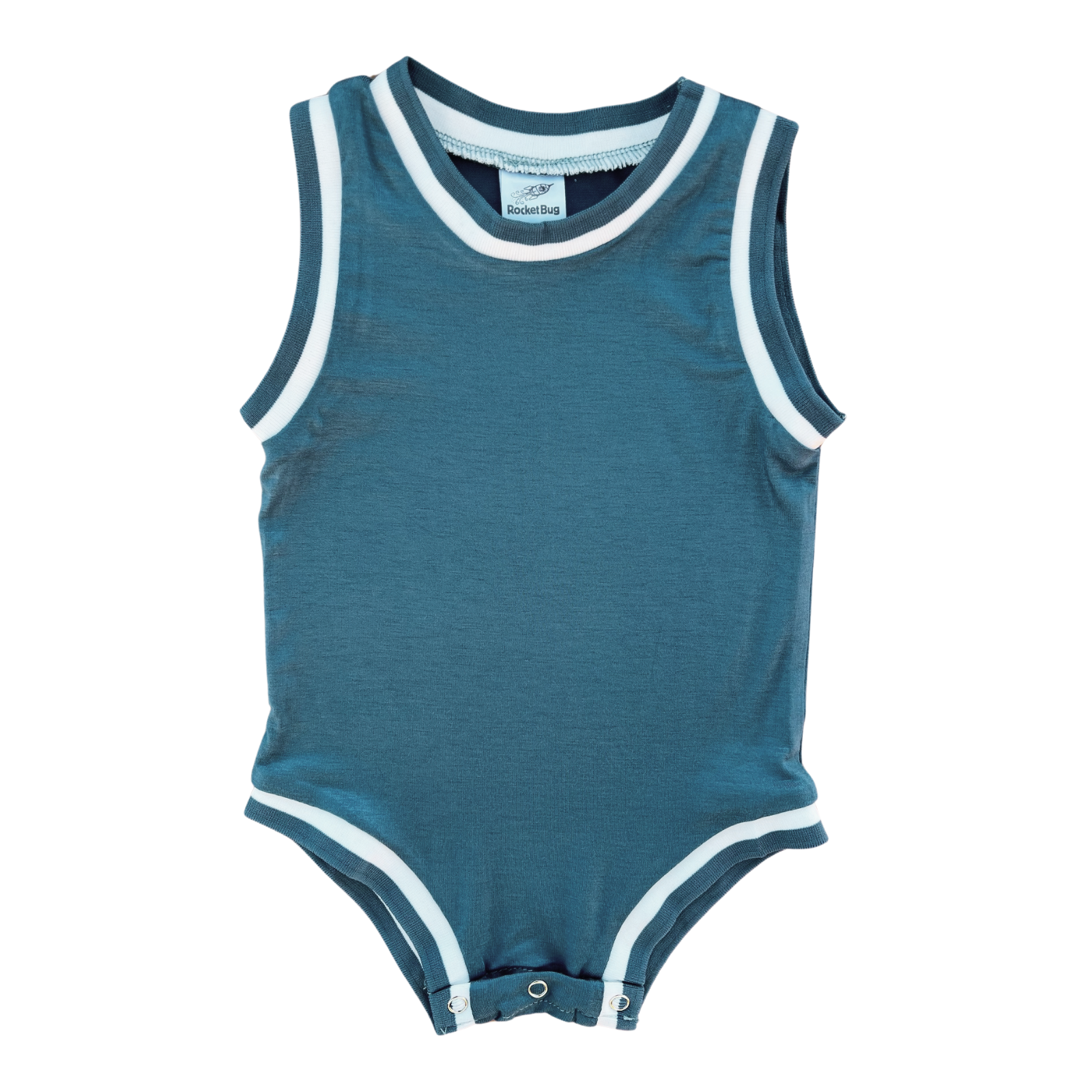 Blank Sleeveless Basketball Jersey for Babies Blue