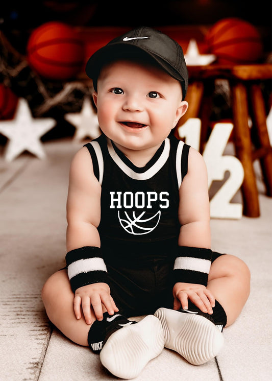 Personalized TEAM Basketball Jersey Baby Bodysuit Personalized with Name and Number (Front & Back)