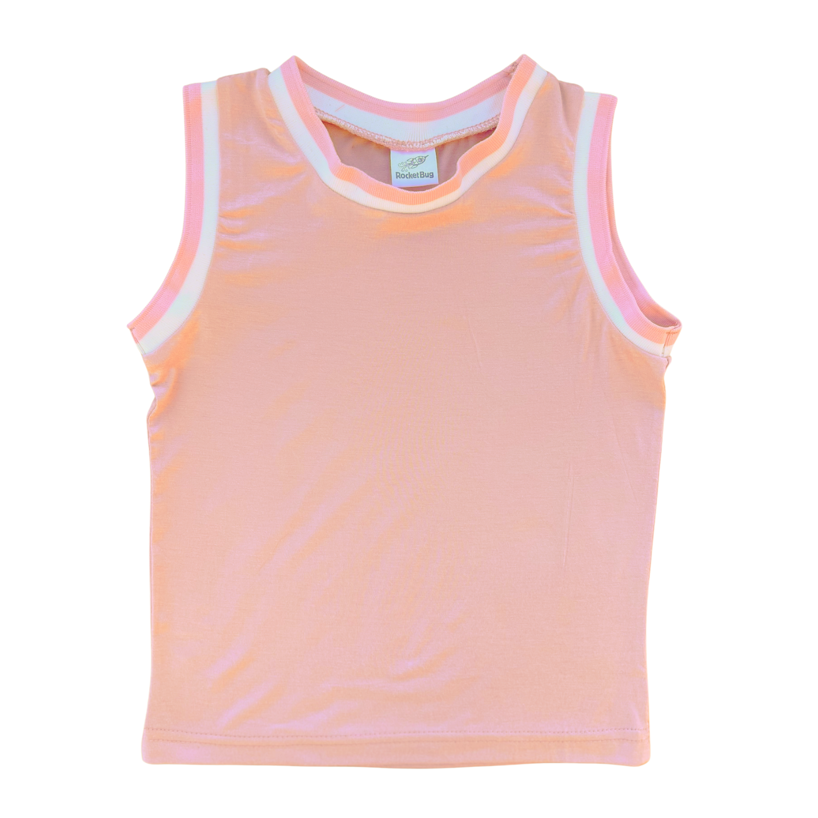 Blank Sleeveless Basketball Jersey for Toddlers Pink