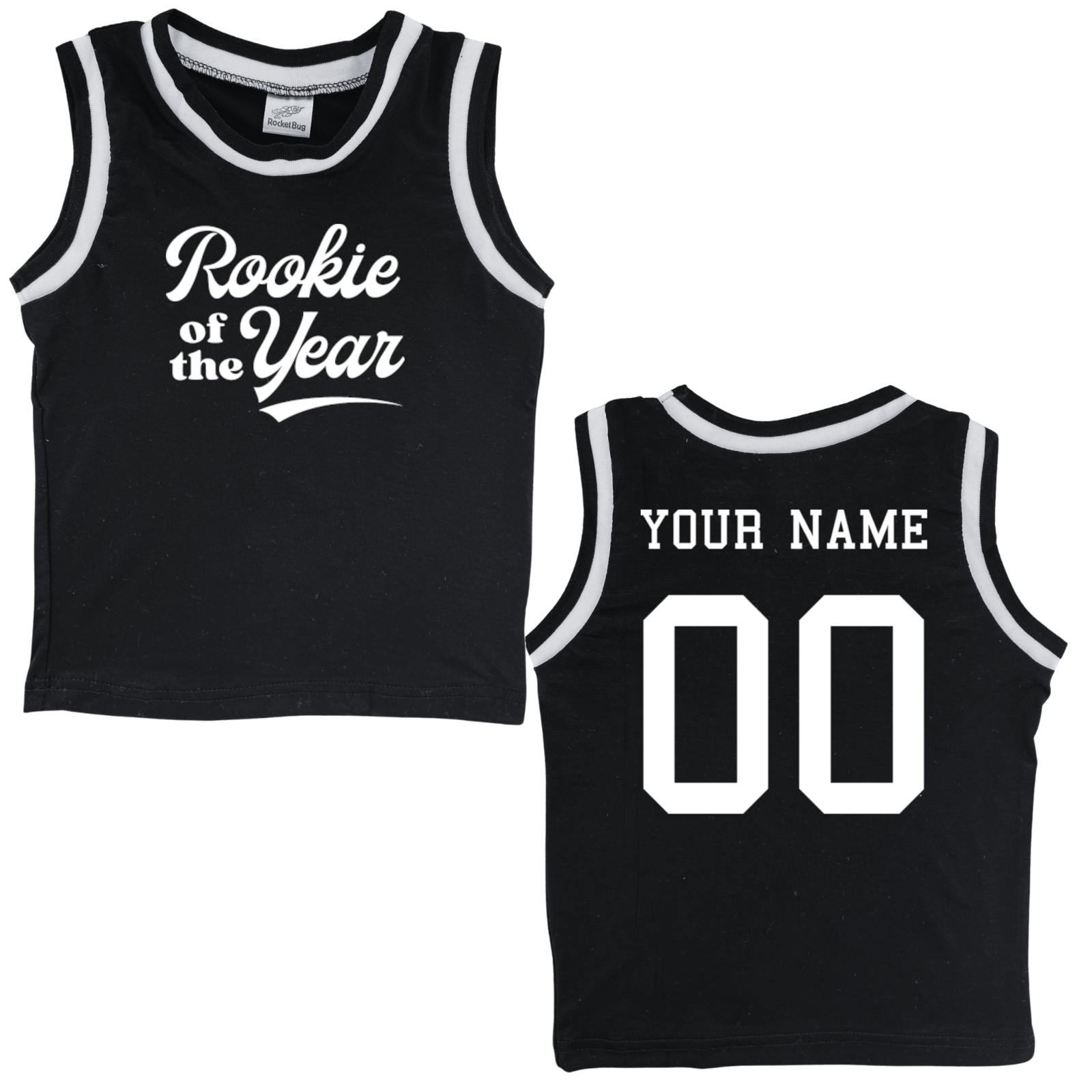 Personalized Rookie of the Year Basketball Jersey Toddler Tee Personalized with Name and Number