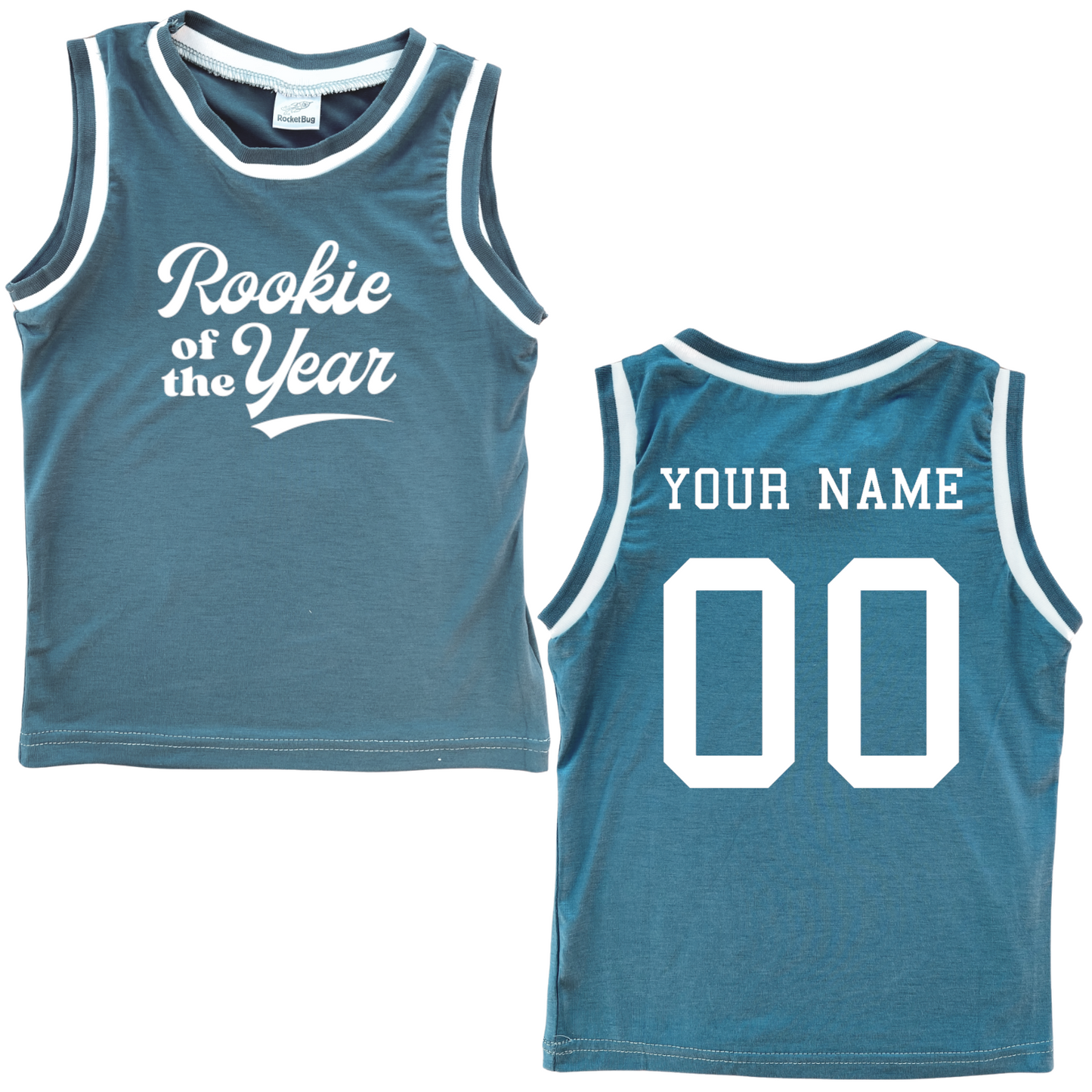 Personalized Rookie of the Year Basketball Jersey Toddler Tee Personalized with Name and Number