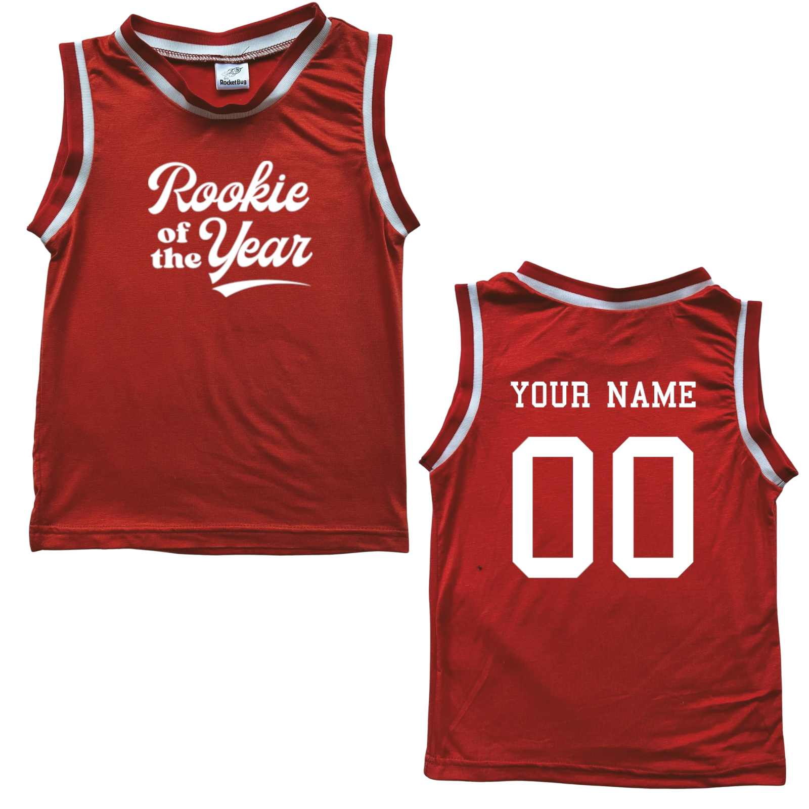 Personalized Rookie of the Year Basketball Jersey Toddler Tee Personalized with Name and Number