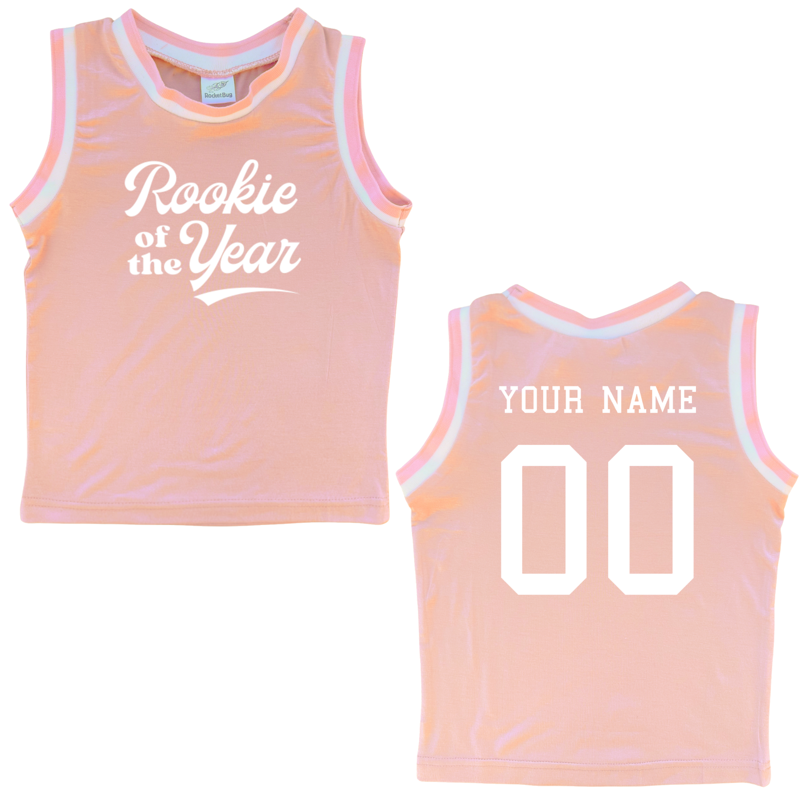 Personalized Rookie of the Year Basketball Jersey Toddler Tee Personalized with Name and Number