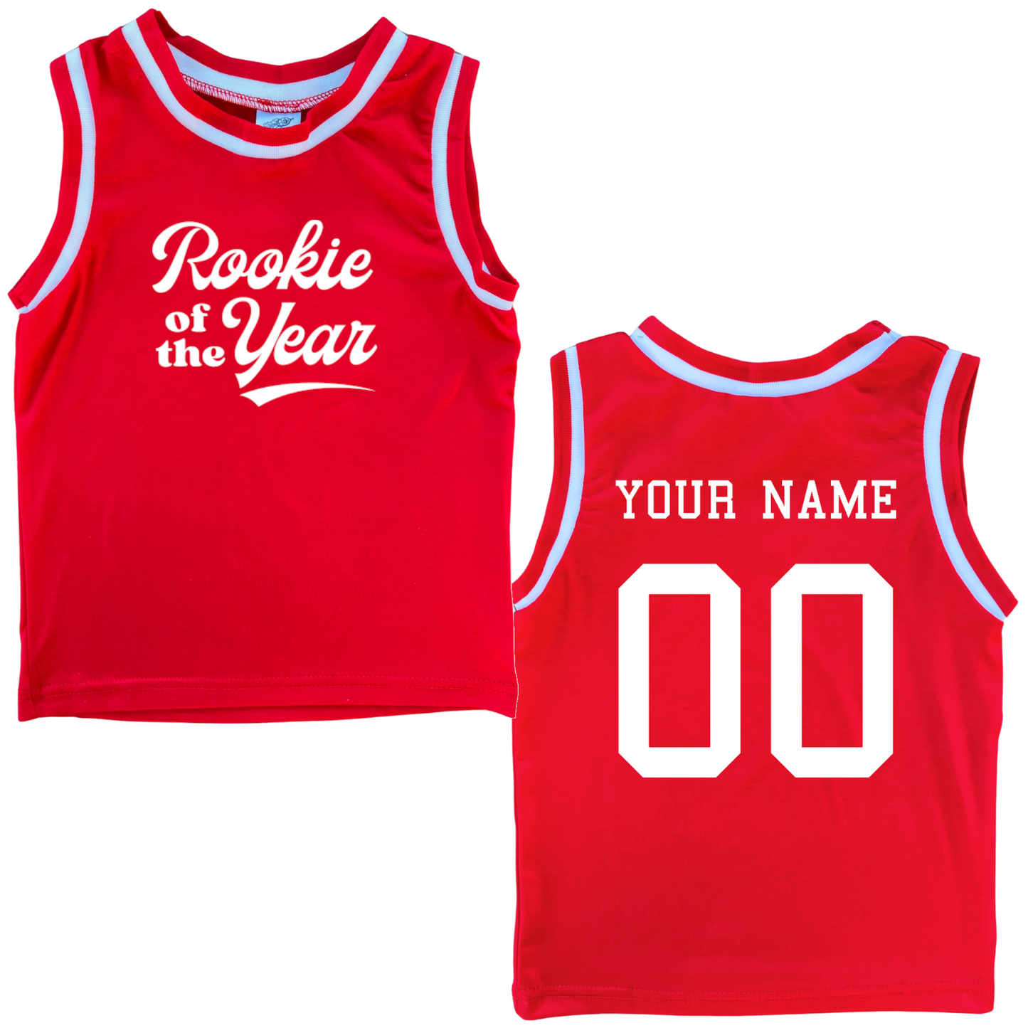 Personalized Rookie of the Year Basketball Jersey Toddler Tee Personalized with Name and Number