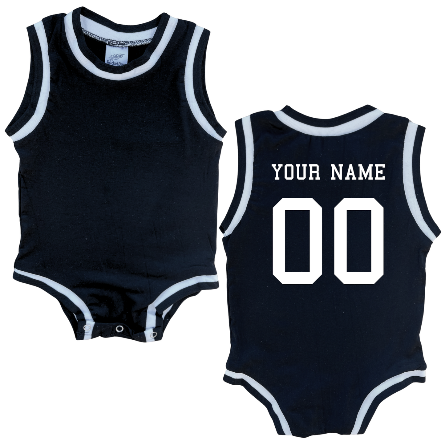 Personalized Sleeveless Basketball Jersey- Personalized with Name and Number (Back Only)