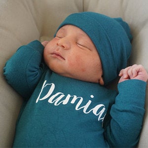 'Lush' Personalized Silky Knotted Baby Knotted Gown for Boys & Girls