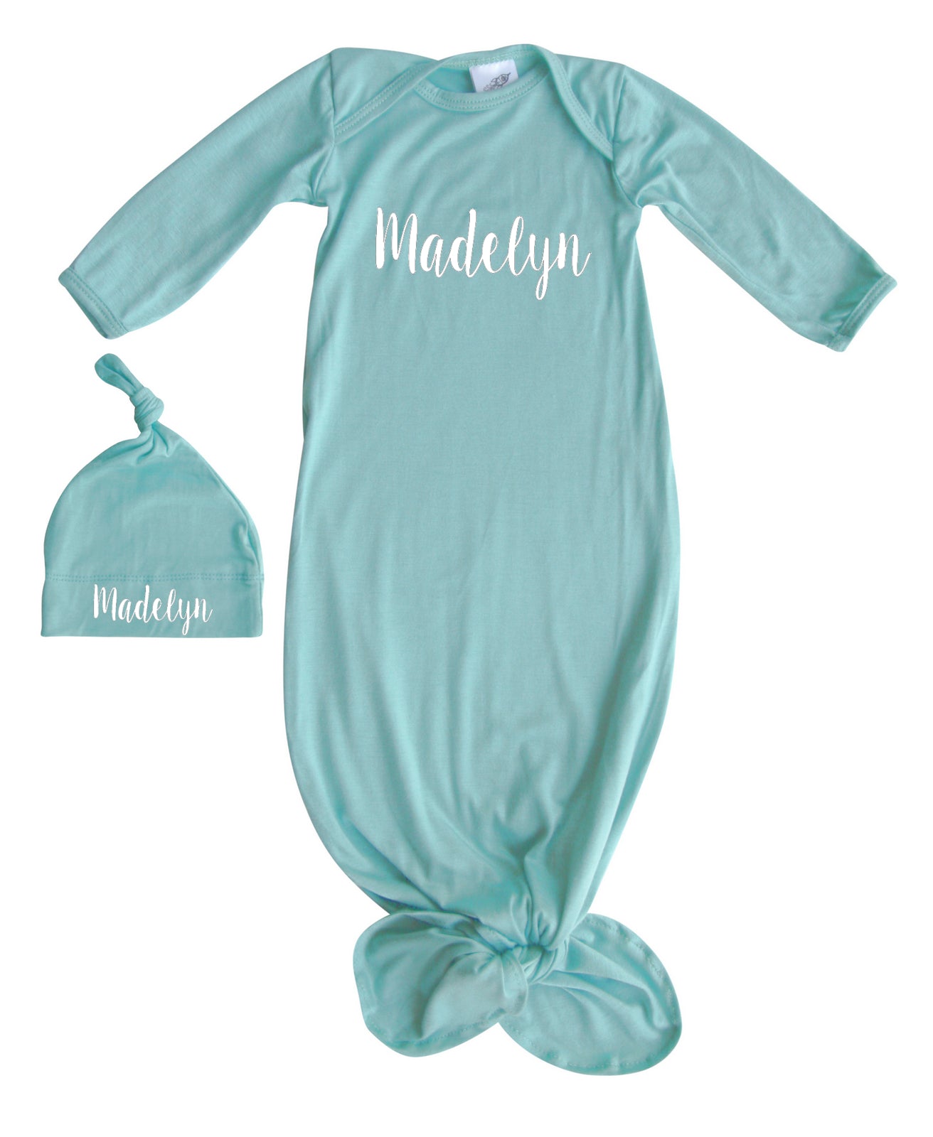 'Lush' Personalized Silky Knotted Baby Knotted Gown for Boys & Girls