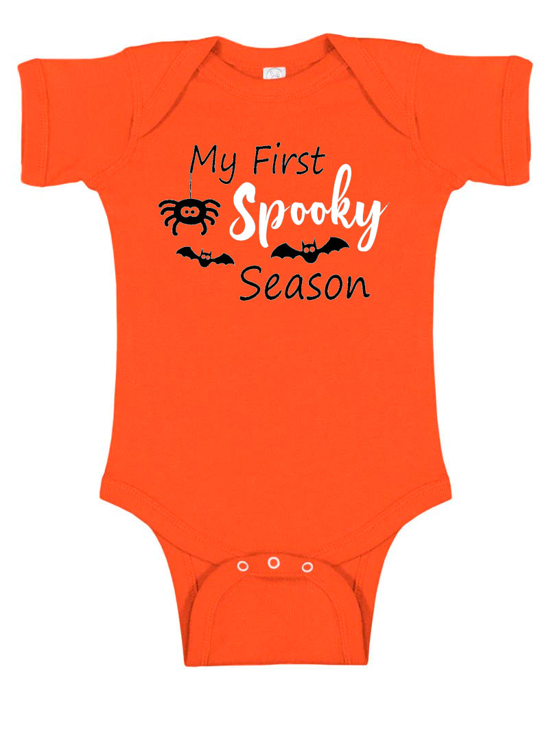 My First Spooky Season Halloween Baby Bodysuit Orange