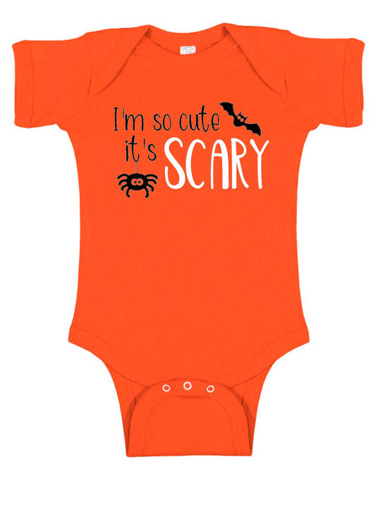 I'm so Cute It's Scary Halloween Baby Bodysuit Orange