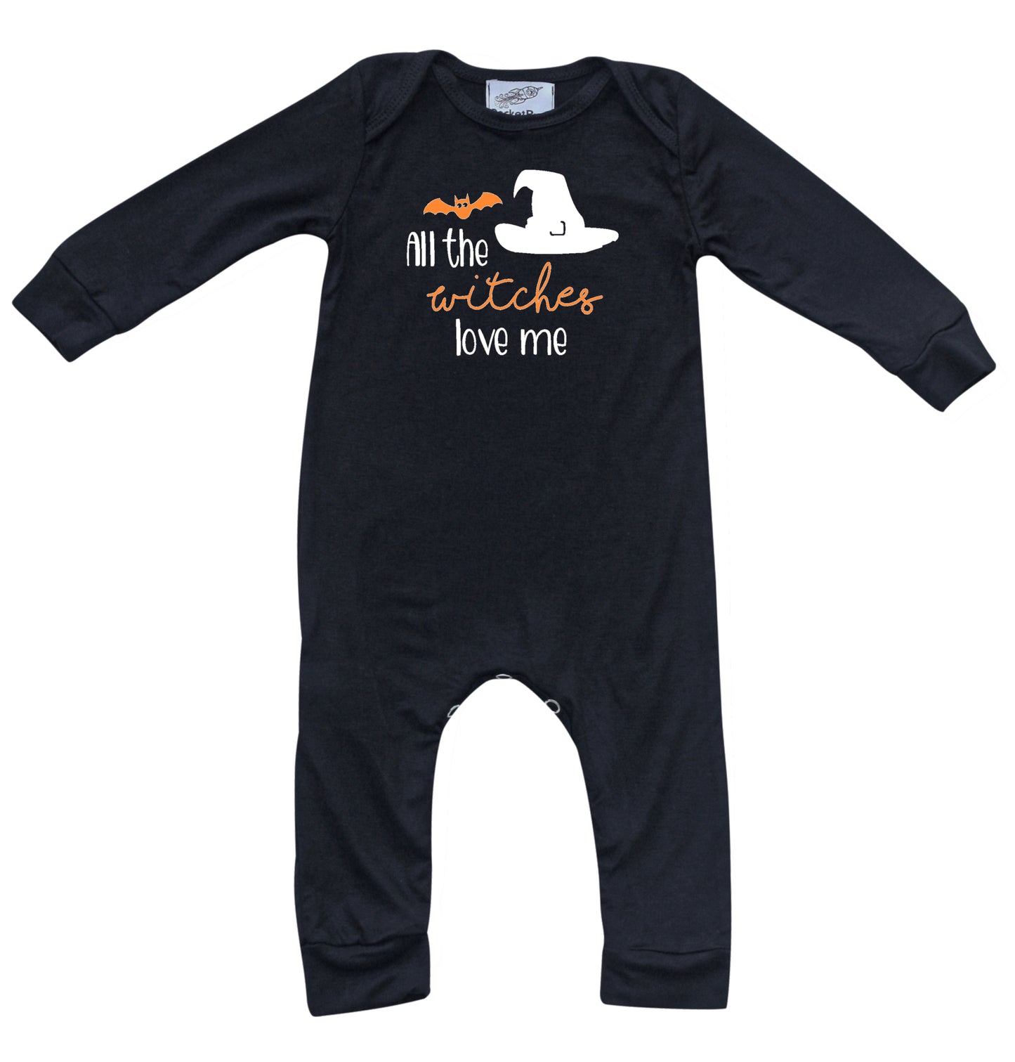 All the Witches Love Me Baby Romper Outfit Black