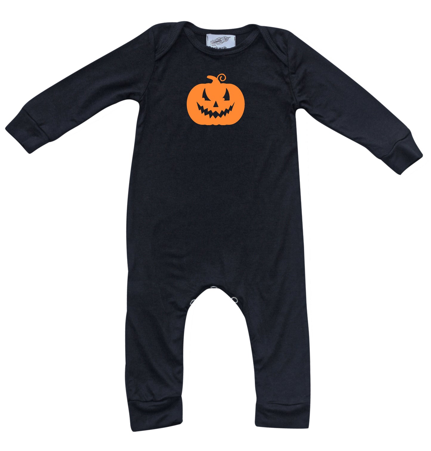 Halloween Pumpkin/ Jack-o-Lantern Black Baby Romper Outfit