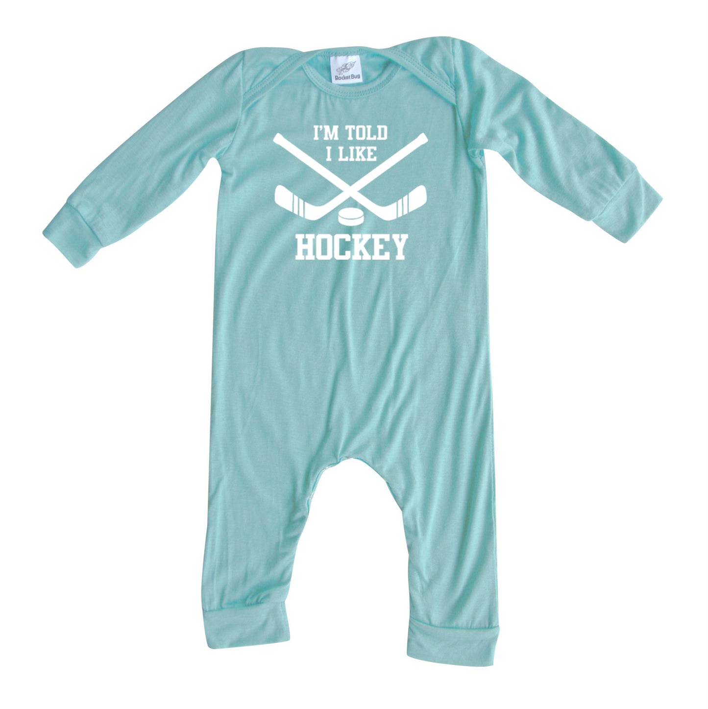 I'm Told I Like Hockey Long Sleeve Romper