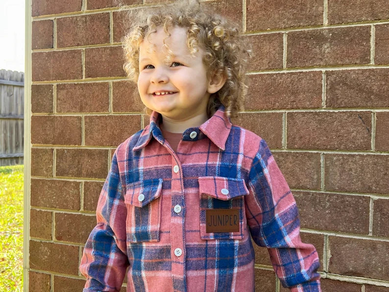 Rocket Bug Personalized Cozy Soft Flannels - Thick, Warm, & Snuggly Jacket - Baby, Toddler, Kids, Boys, Girls