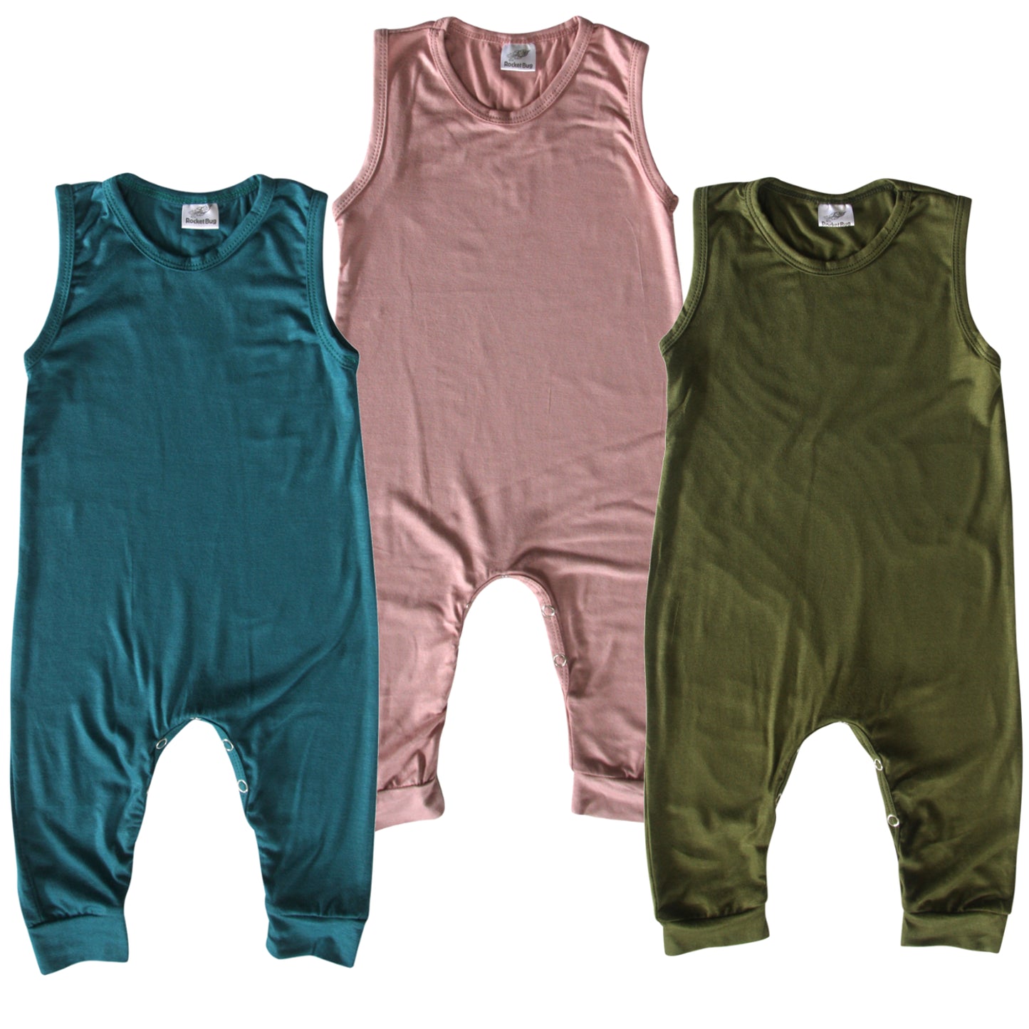 Silky Sleeveless Baby Romper for Boys and Girls-Gender Neutral