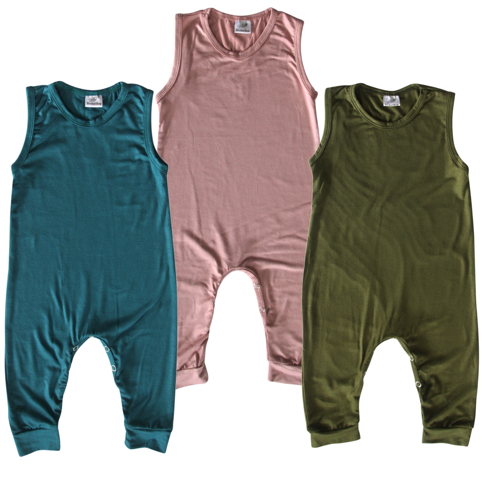 Silky Sleeveless Baby Romper for Boys and Girls-Gender Neutral