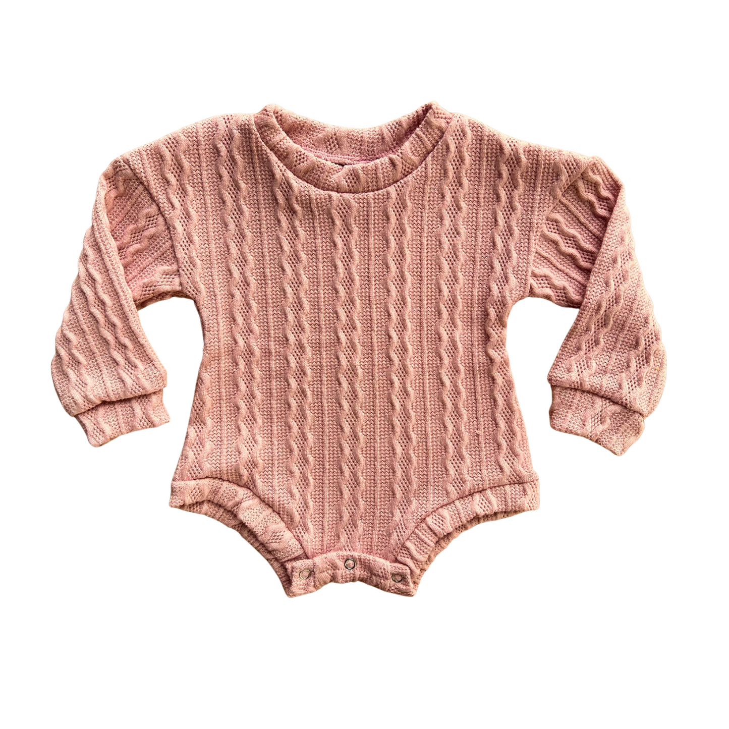 Rocket Bug Soft Knit Baby & Toddler Long Sleeve Bodysuit - Cozy Sweater Top for Boys and Girls Pink