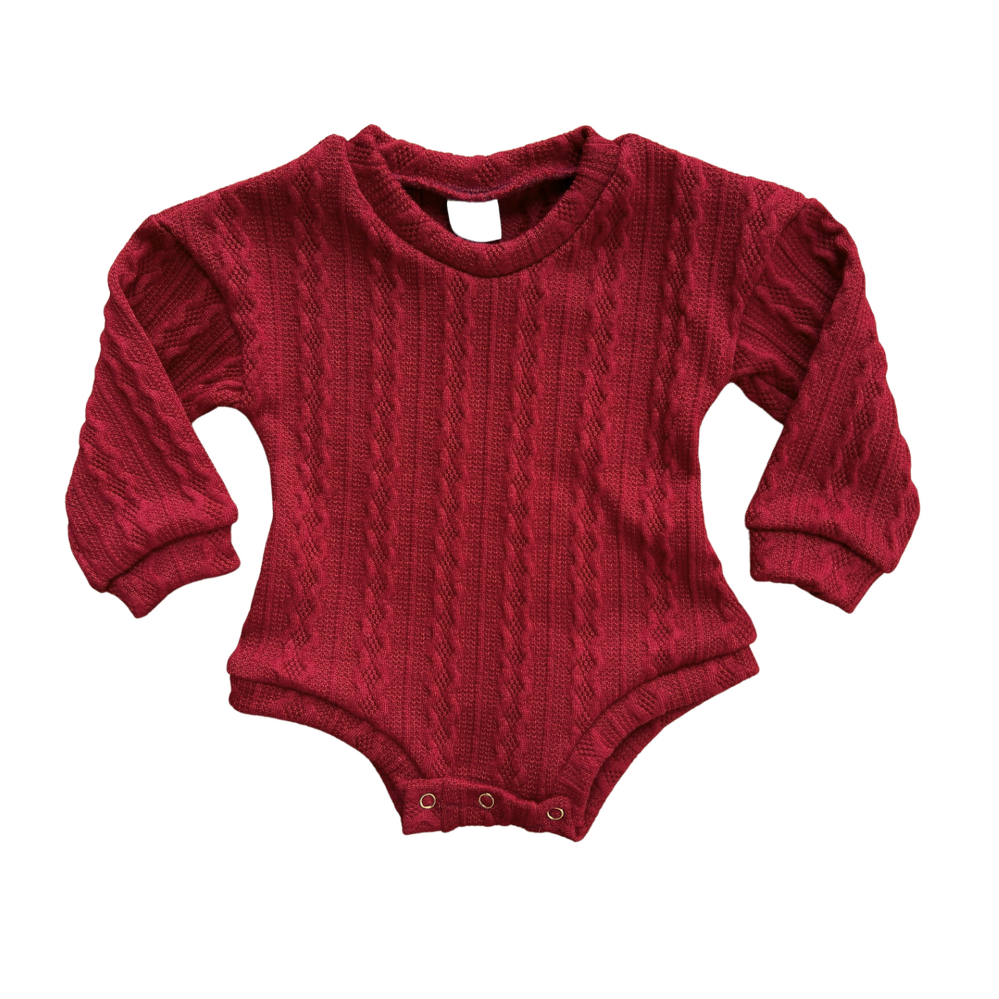 Rocket Bug Soft Knit Baby & Toddler Long Sleeve Bodysuit - Cozy Sweater Top for Boys and Girls Red