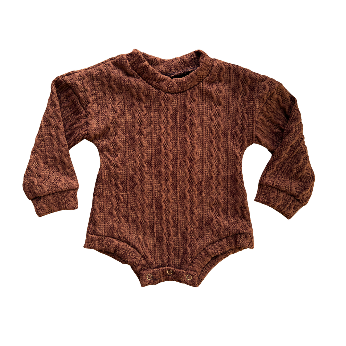 Rocket Bug Soft Knit Baby & Toddler Long Sleeve Bodysuit - Cozy Sweater Top for Boys and Girls Russett