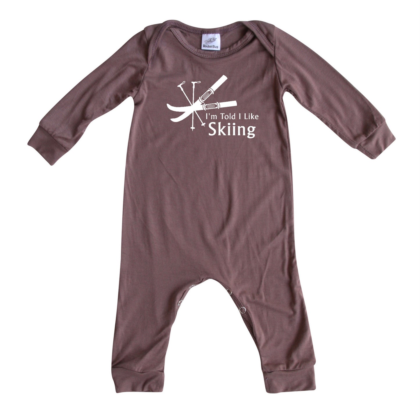 I'm Told I Like Skiing Long Sleeve Romper