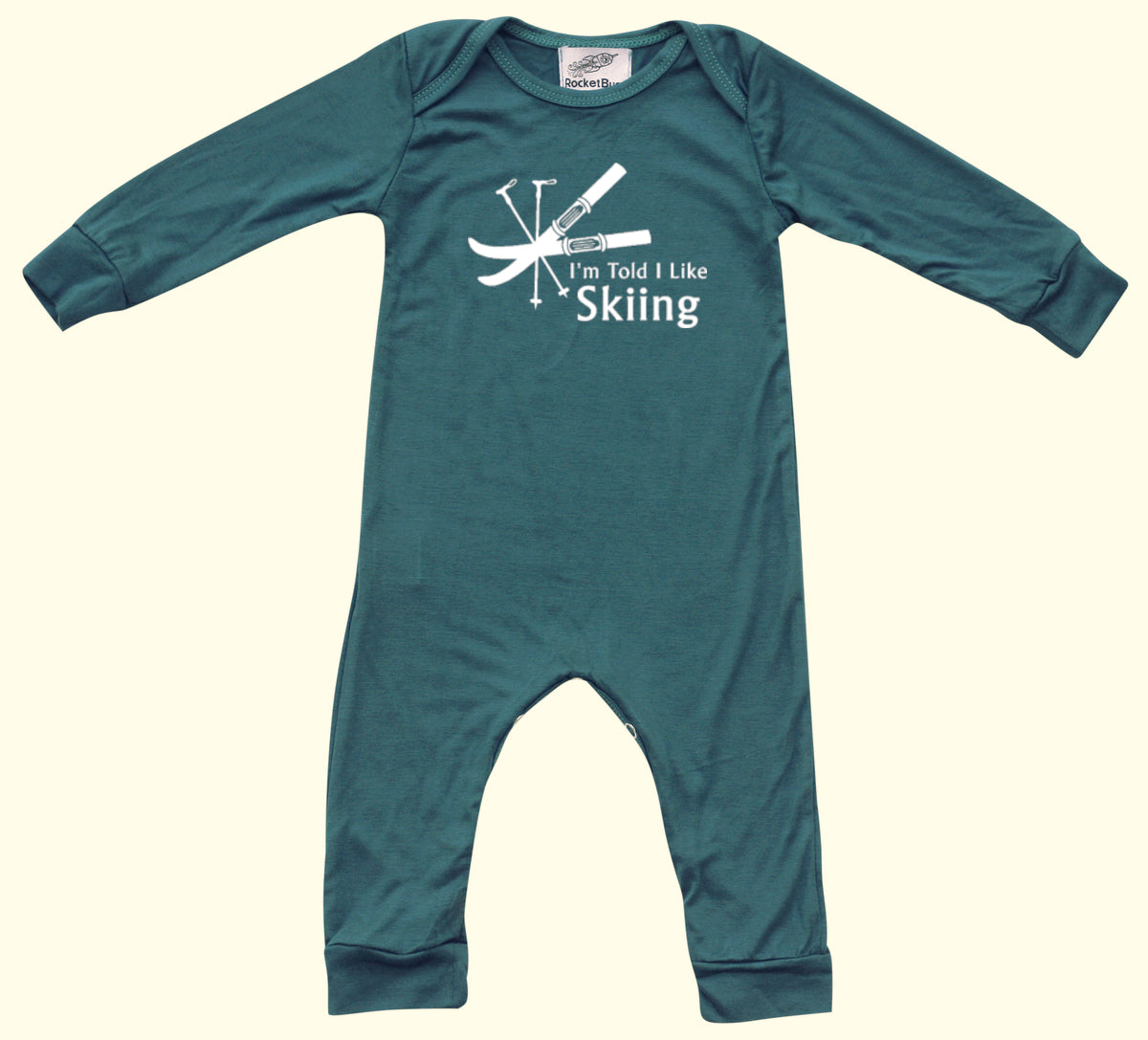 I'm Told I Like Skiing Long Sleeve Romper