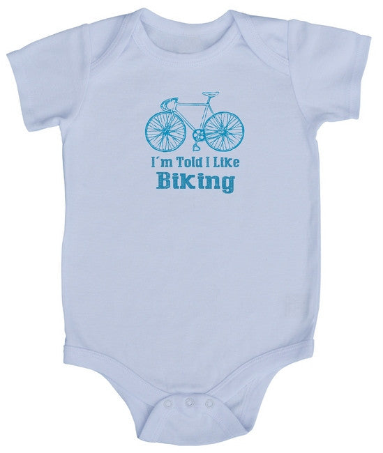 I'm Told I Like Biking Baby Bodysuit