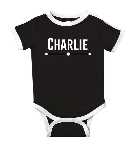 Personalized Baby Bodysuit Customized with Name for Boys, Girls, and Gender Neutral - Simple Line Design