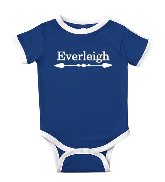 Personalized Baby Bodysuit Customized with Name for Boys, Girls, and Gender Neutral - Arrow Design