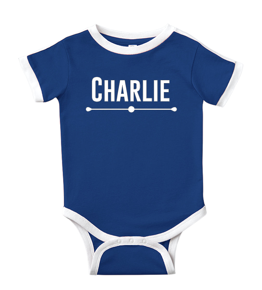 Personalized Baby Bodysuit Customized with Name for Boys, Girls, and Gender Neutral - Simple Line Design