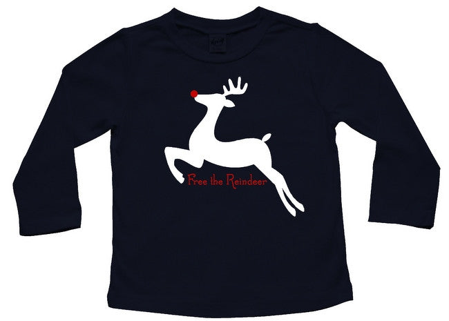 Free the Reindeer Baby and Toddler Shirt 4T Long Sleeve T-shirt