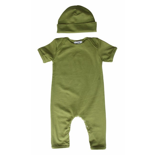 Baby Romper with Matching Hat