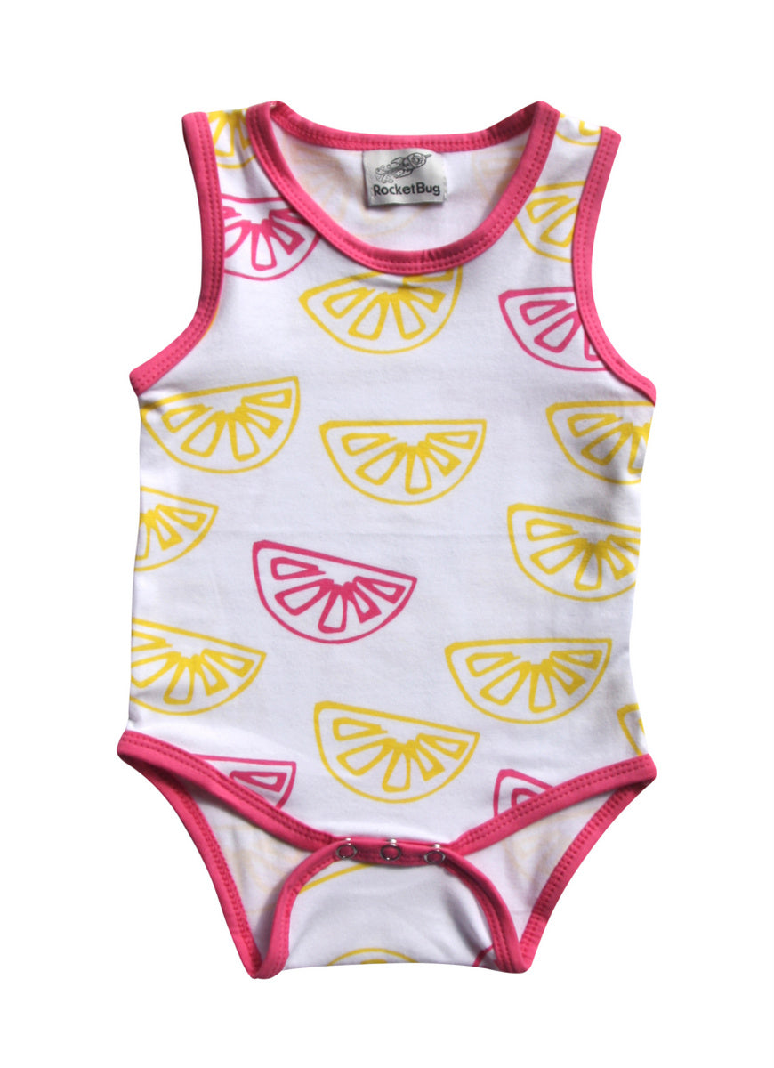 Set of Three Lemon Baby Rompers