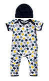 Set of Three Star Pattern Baby Rompers