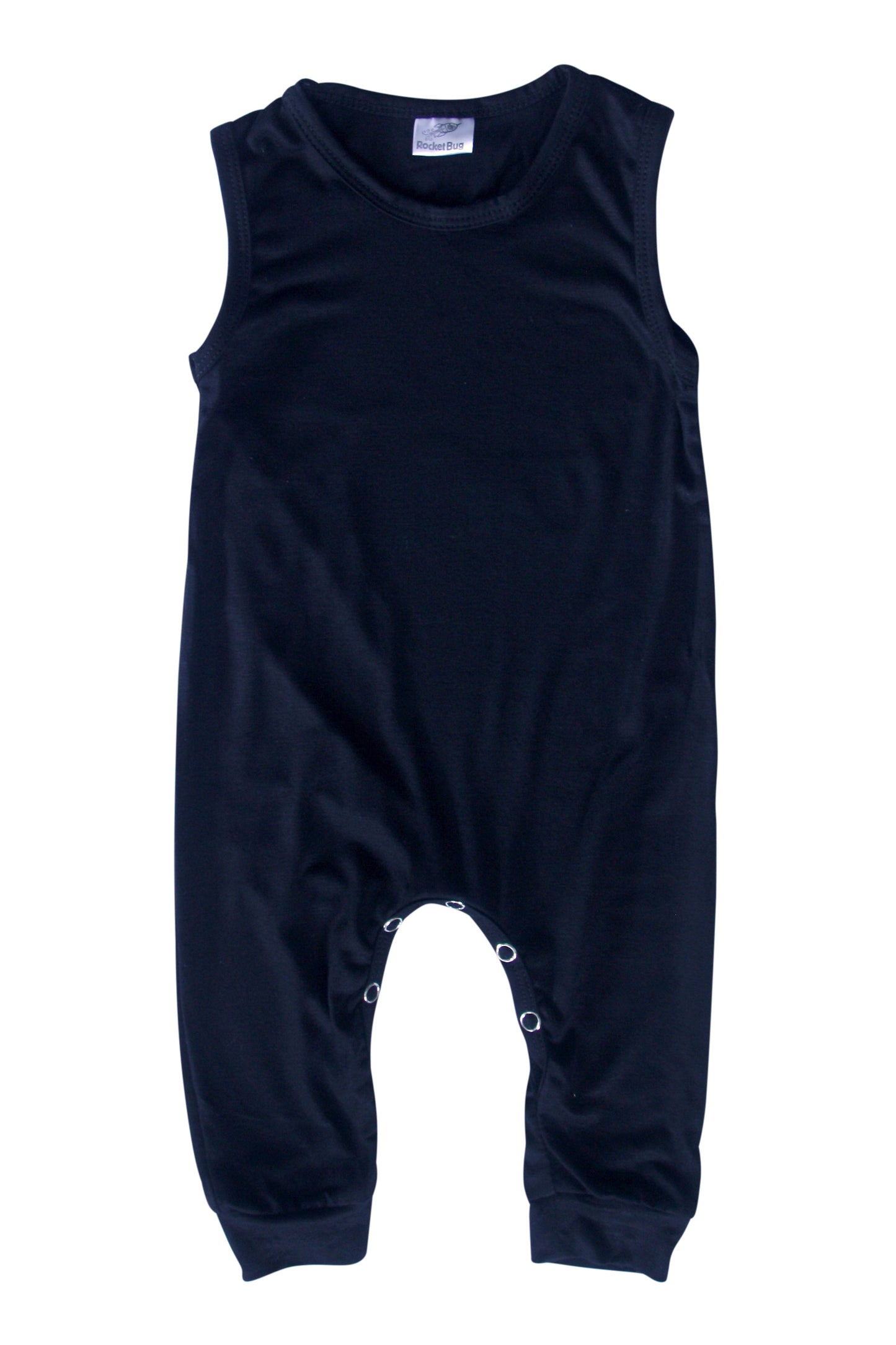 Silky Sleeveless Baby Romper for Boys and Girls-Gender Neutral Silky Black