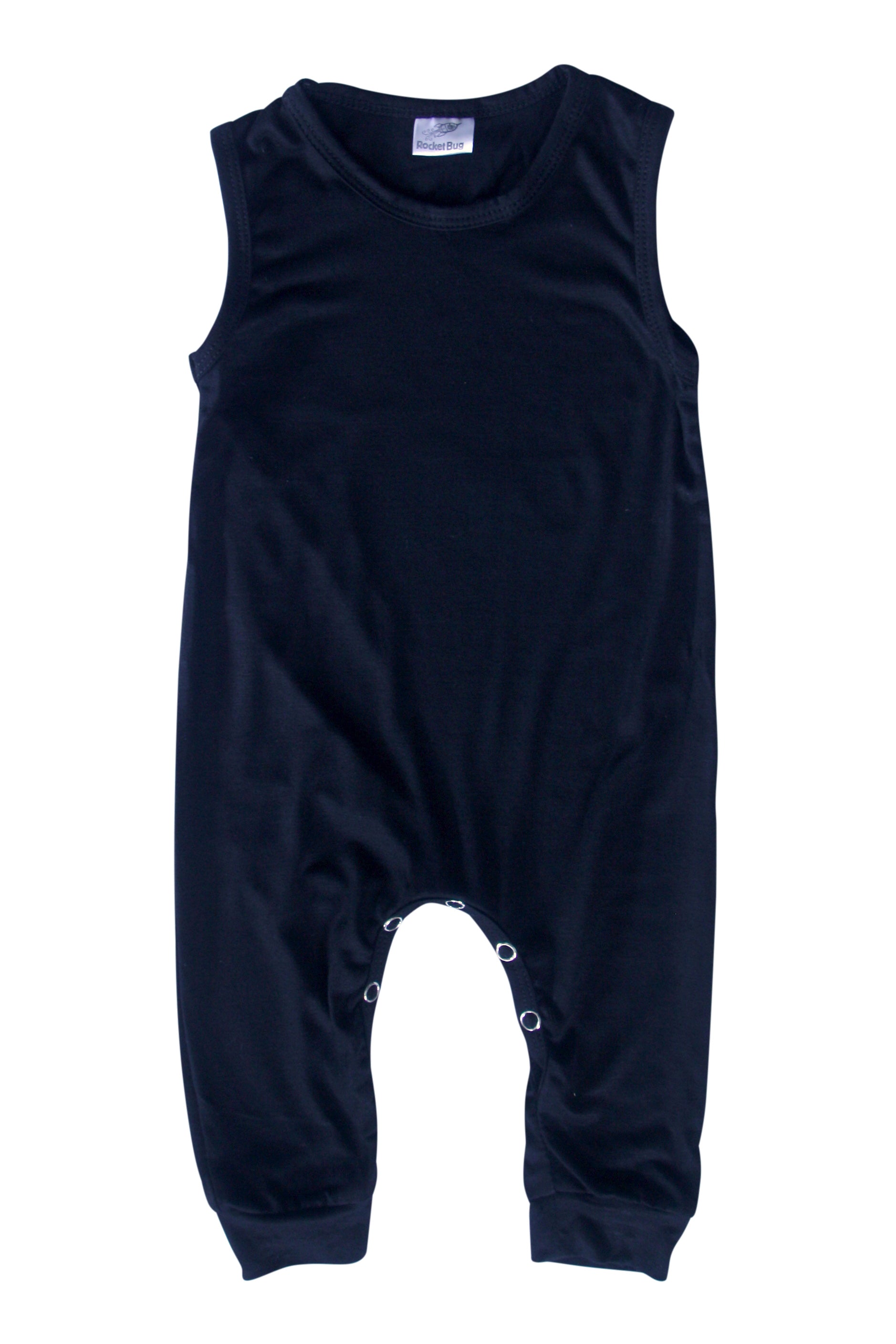 Silky Sleeveless Baby Romper for Boys and Girls-Gender Neutral Silky Black