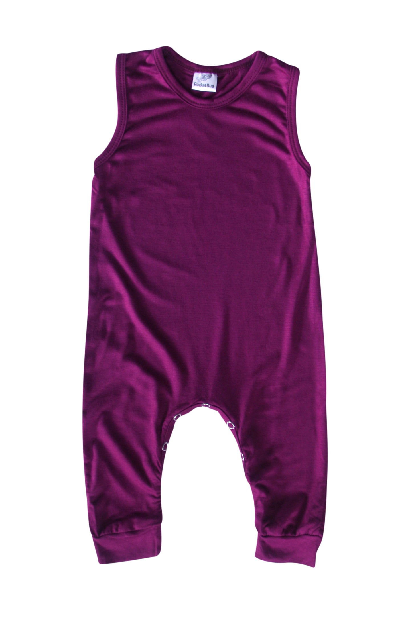 Silky Sleeveless Baby Romper for Boys and Girls-Gender Neutral Silky Wine