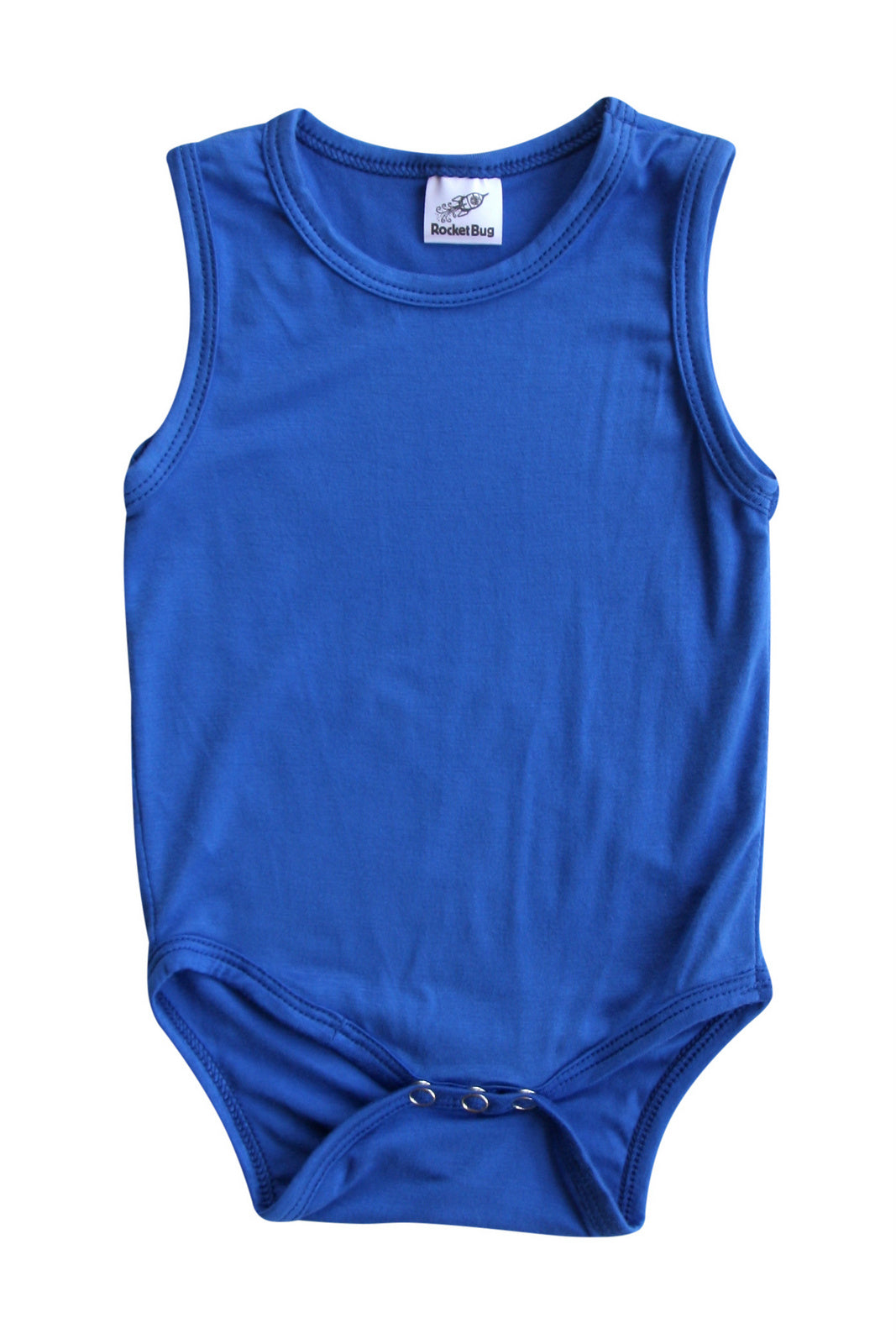 Silky Sleeveless Baby Bodysuit-Unisex, Boys, & Girls, Infant Sleeper Silky Royal Blue