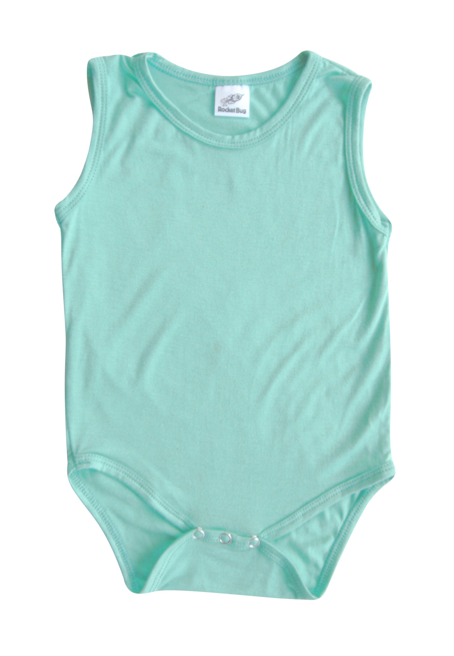 Silky Sleeveless Baby Bodysuit-Unisex, Boys, & Girls, Infant Sleeper Silky Seafoam