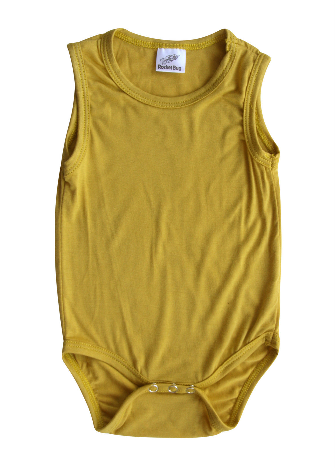 Silky Sleeveless Baby Bodysuit-Unisex, Boys, & Girls, Infant Sleeper Silky Maize