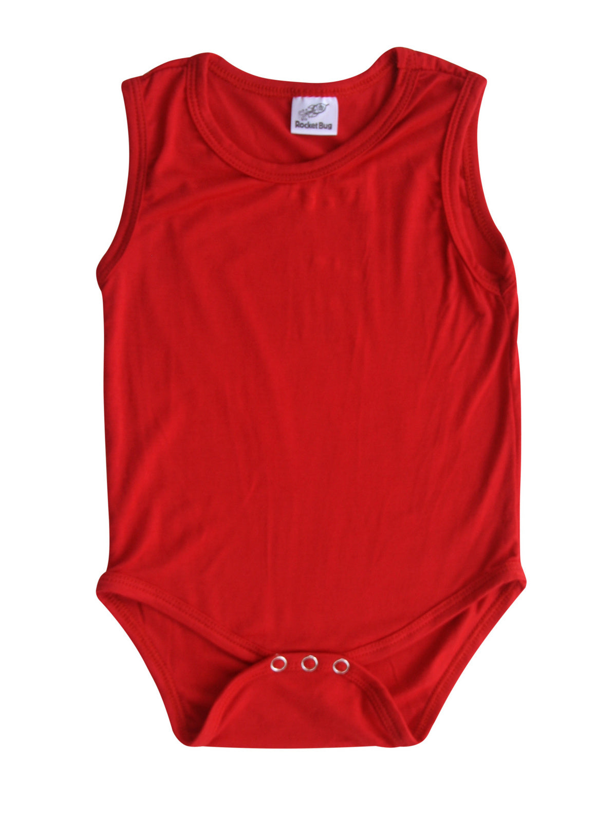 Silky Sleeveless Baby Bodysuit-Unisex, Boys, & Girls, Infant Sleeper Silky Red