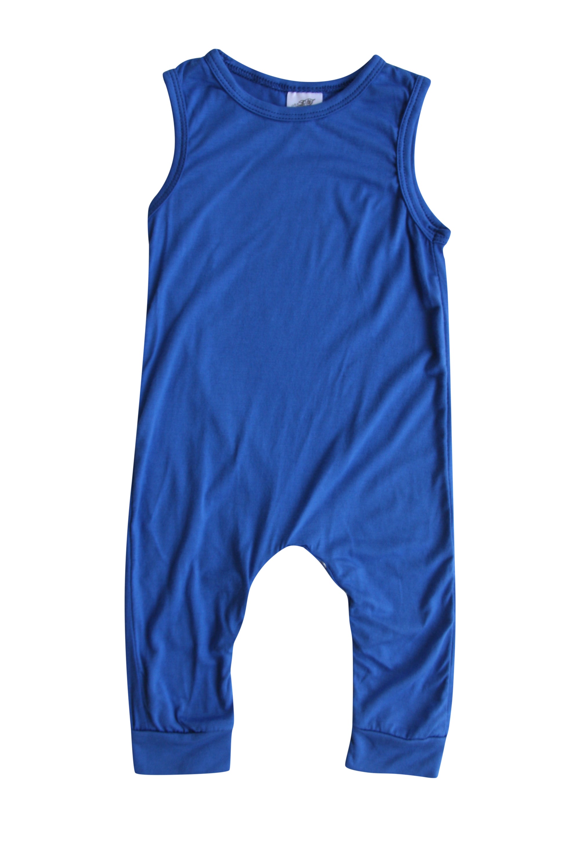 Silky Sleeveless Baby Romper for Boys and Girls-Gender Neutral Silky Royal