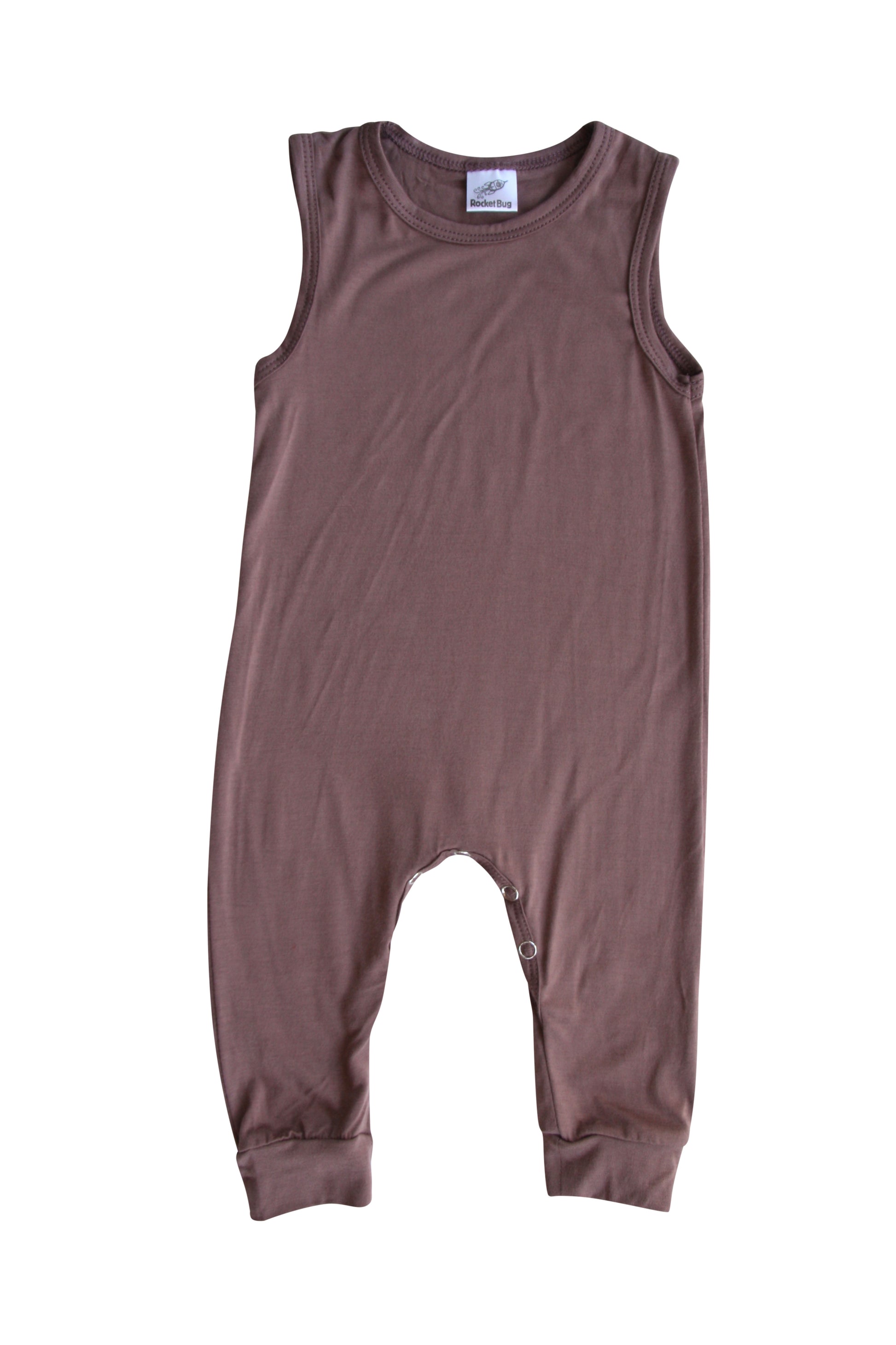 Silky Sleeveless Baby Romper for Boys and Girls-Gender Neutral Silky Mauve
