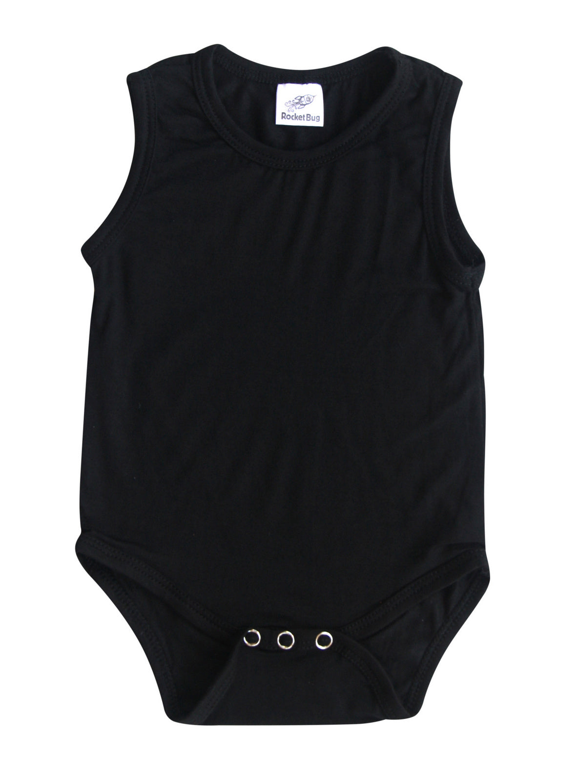 Silky Sleeveless Baby Bodysuit-Unisex, Boys, & Girls, Infant Sleeper Silky Black