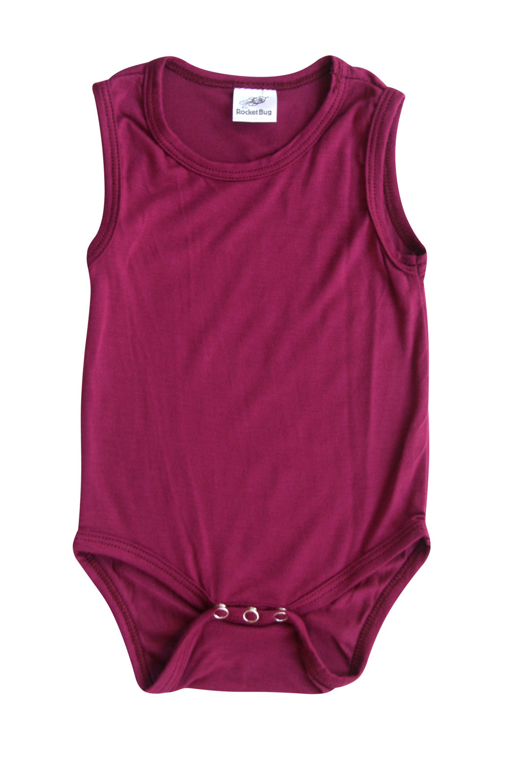 Silky Sleeveless Baby Bodysuit-Unisex, Boys, & Girls, Infant Sleeper Silky Wine