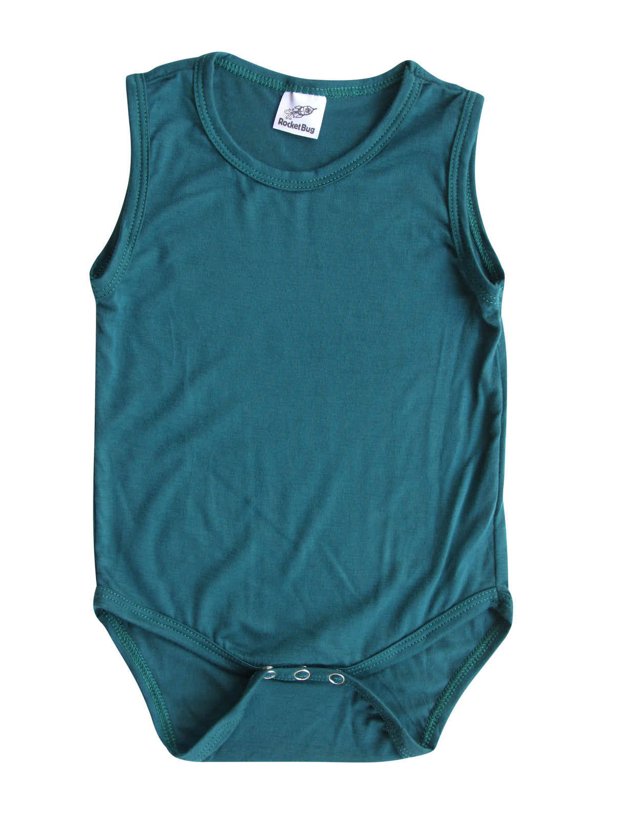 Silky Sleeveless Baby Bodysuit-Unisex, Boys, & Girls, Infant Sleeper Silky Midnight Teal